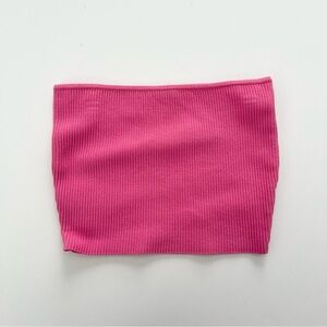 LA Hearts Cropped Strapless Tube Top - Pink Size S‎